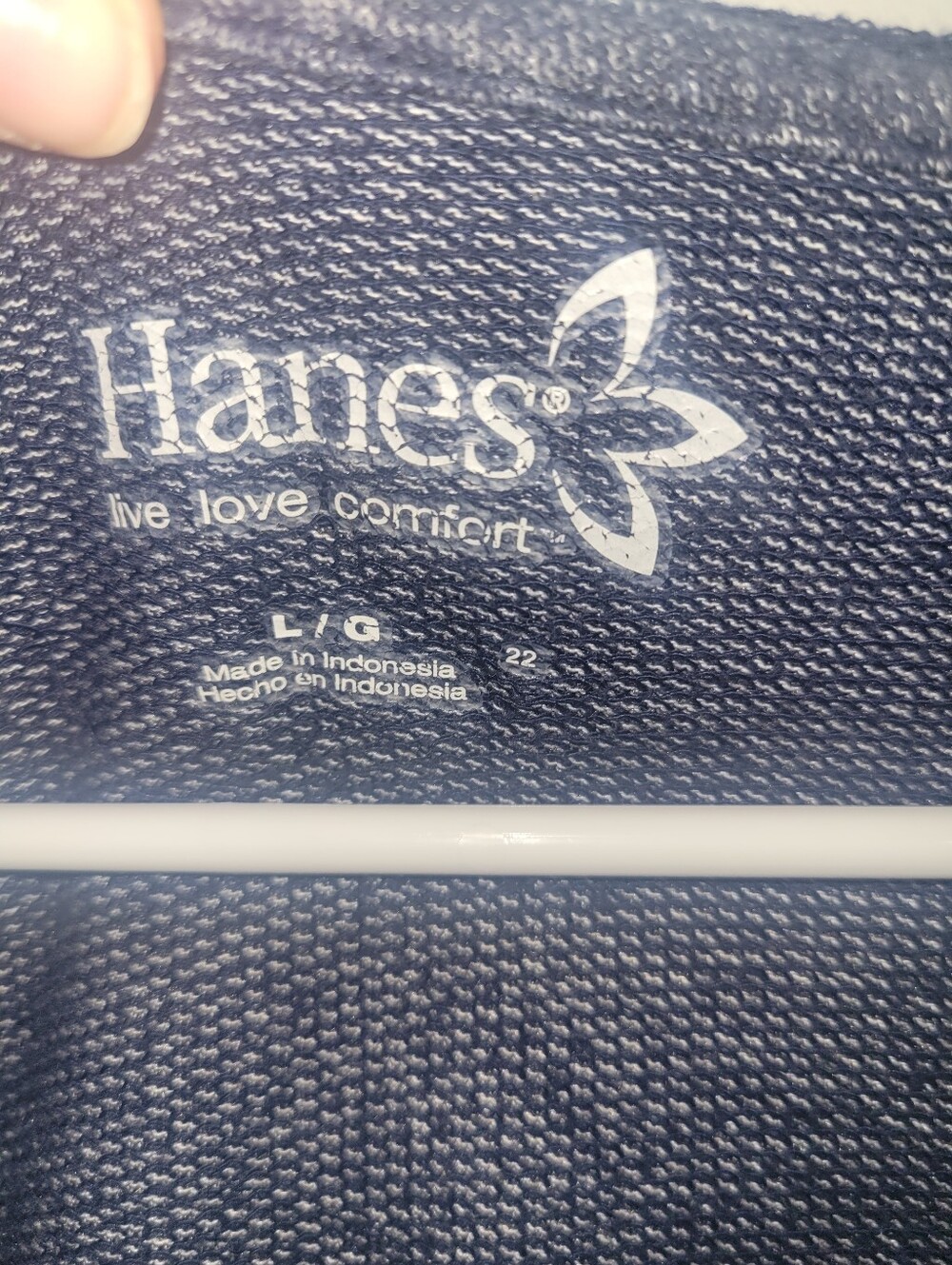 Hanes Navy Full-Zip Hooded Sweatshirt - Picture 2 of 8